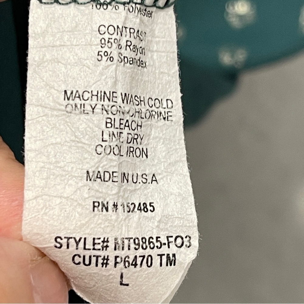 Full Moon Maternity Top Short Sleeve Size Large Teal Gold Bohemian Style Comfy - Picture 5 of 5